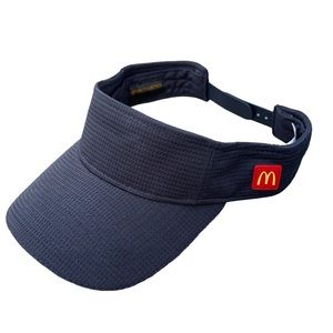 McDonalds Visor Apparel Collection Black with Logo Adjustable Snapback